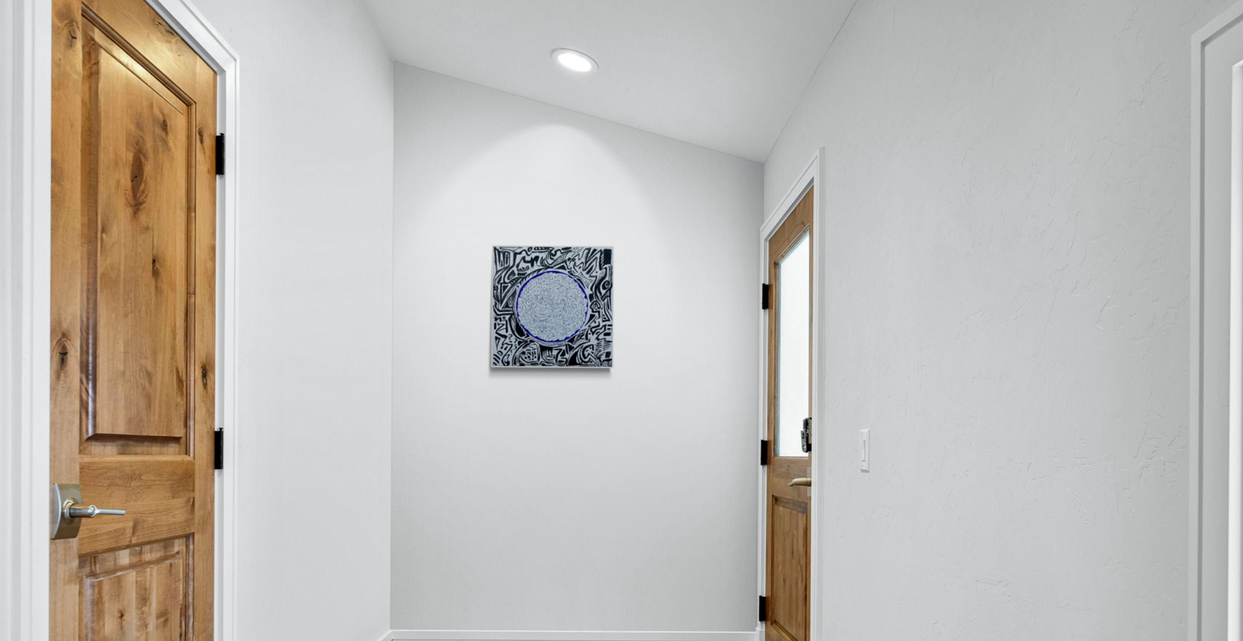 Artwork displayed in interior setting